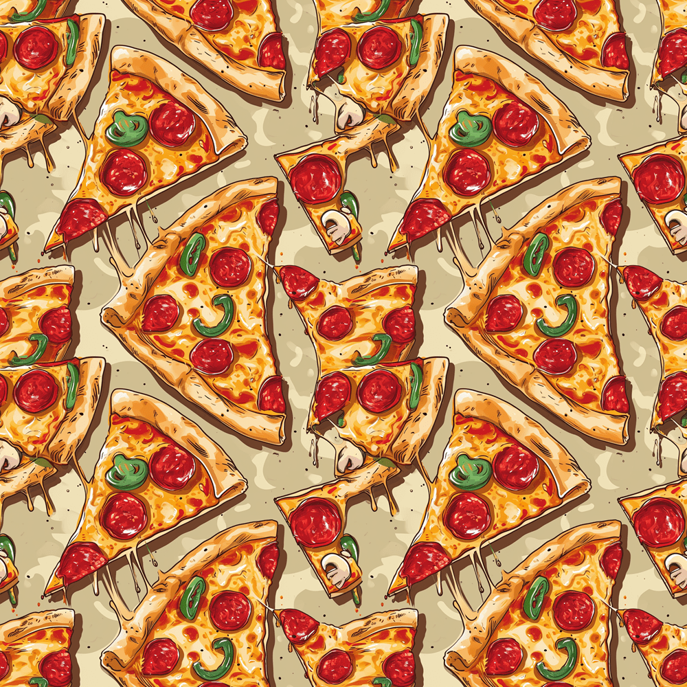 Piza Pattern Pizza Melt Pattern #6 Fabric