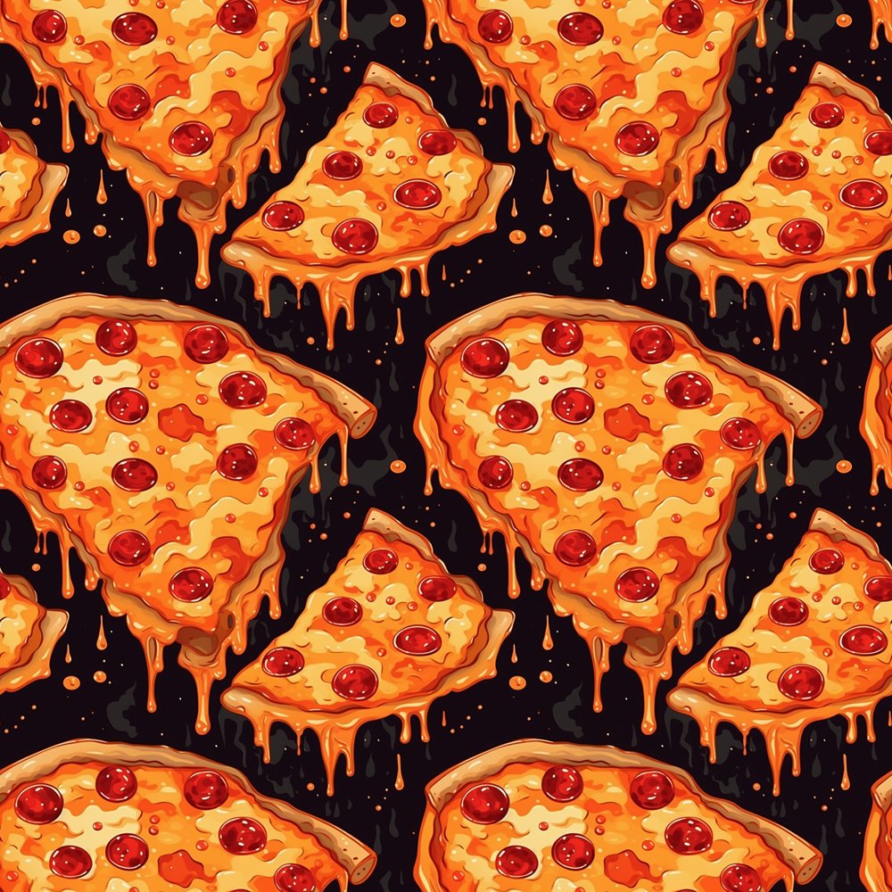 Pizza Melt Pattern #7 Fabric