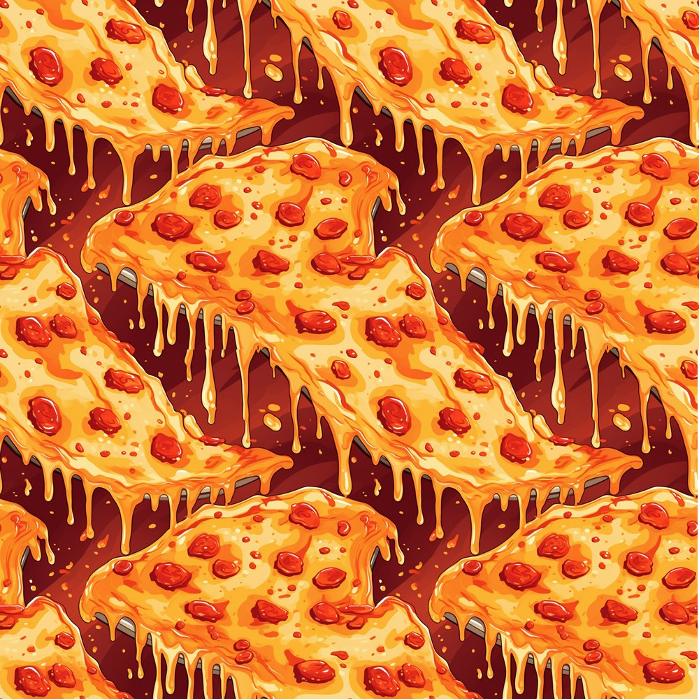 Pizza Melt Pattern #8 Fabric