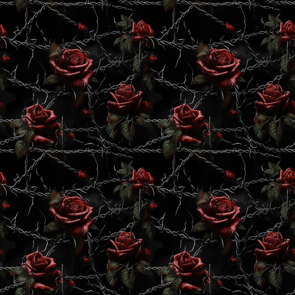 Chains And Roses Red Roses, Chains, & Vines Fabric