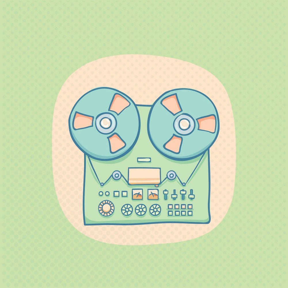 Reel-to-reel Audio Tape Recorder Fabric Panel