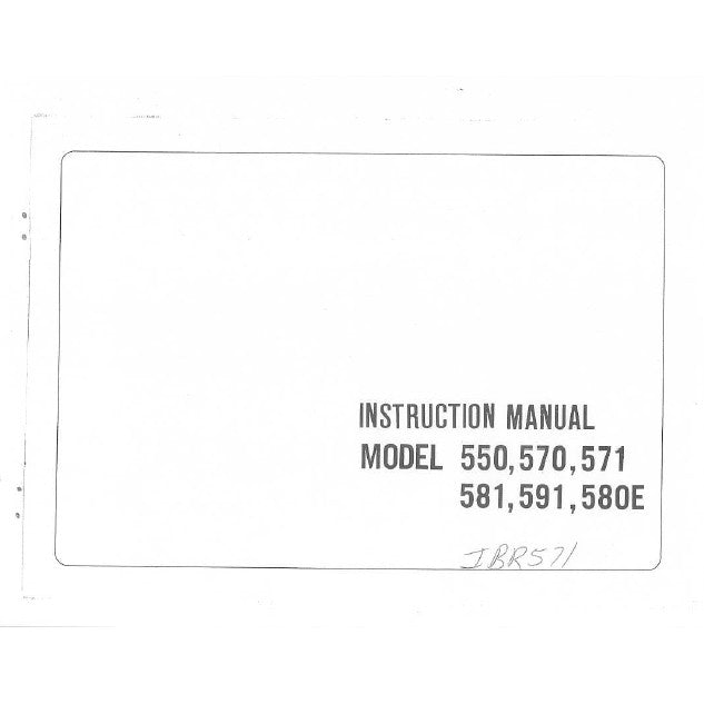 Instruction Manual, Riccar RE571 image # 35671