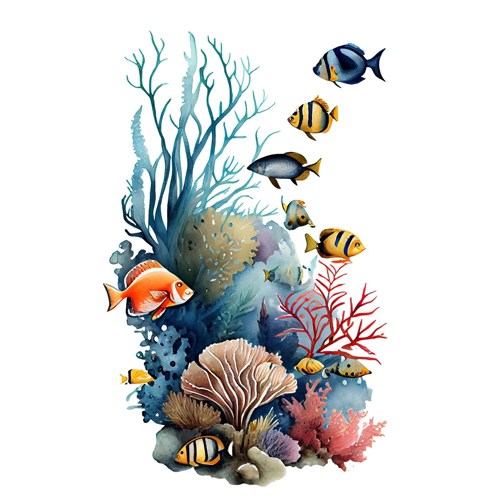 Sea Creatures Fish #2 Fabric Panel
