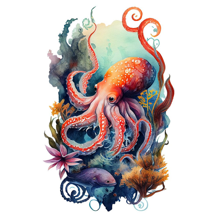 Octopus Fa Ric Panel Sea Creatures Octopus Fabric Panel