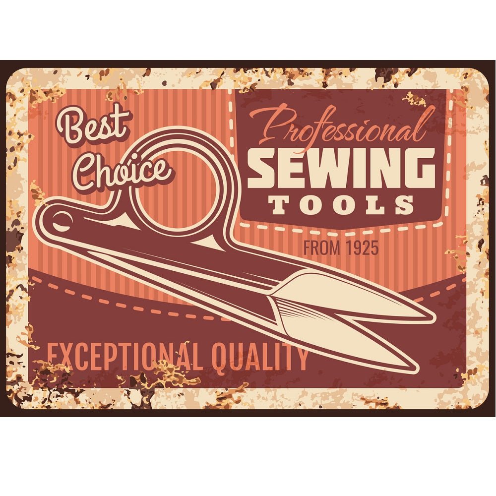 Sewing Tools Sign Sewing Tools Retro Sign Fabric Panel