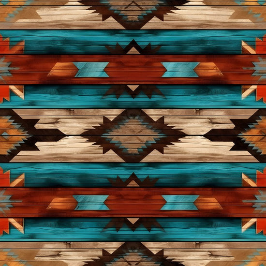 Pattern One Ltd Southwestern Wood Planks Pattern #1 Fabric