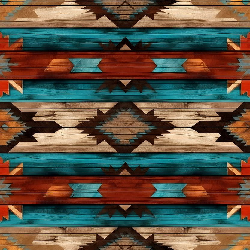 Southwestern Wood Planks Pattern #1 Fabric