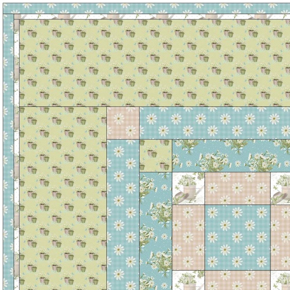 Spring Time Daisies Quilt Kit - 63 1/2