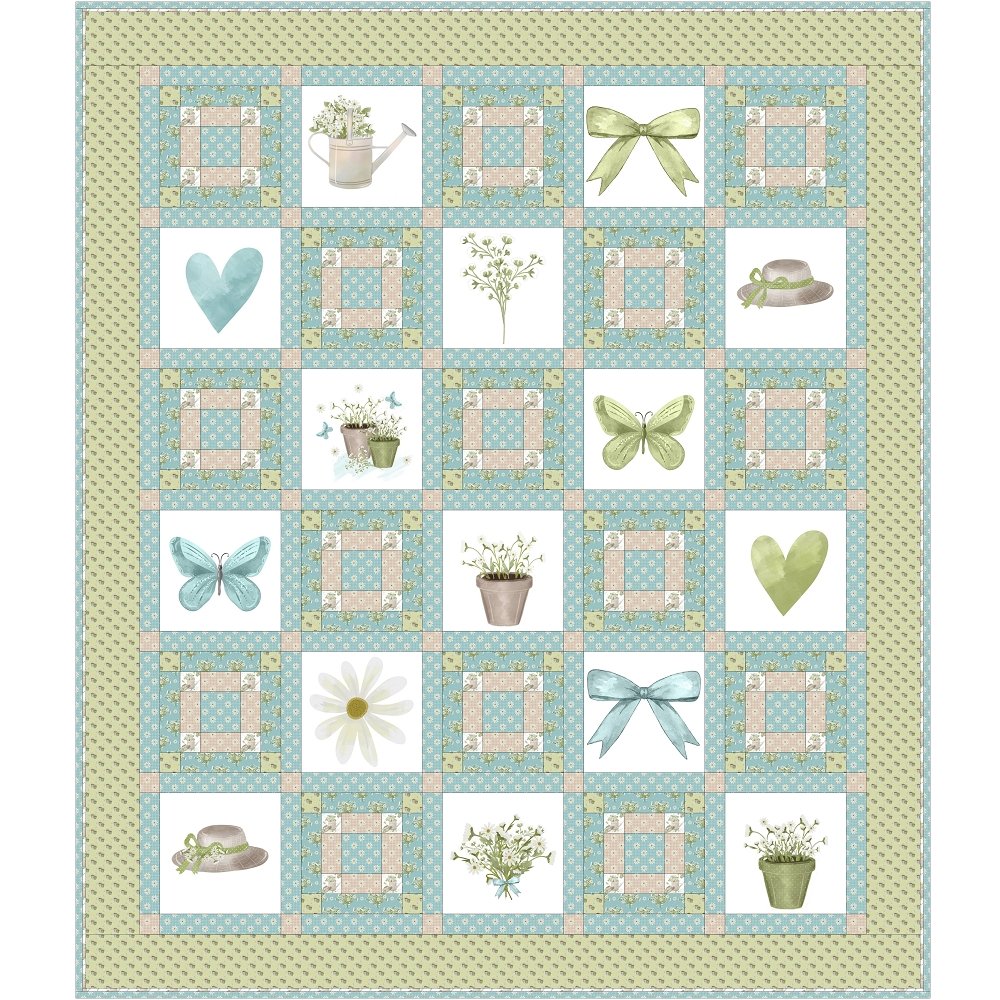 Quilt Spring Time Spring Time Daisies Quilt Kit - 63 1/2