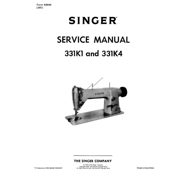 Service Manual, Singer 331K image # 35561