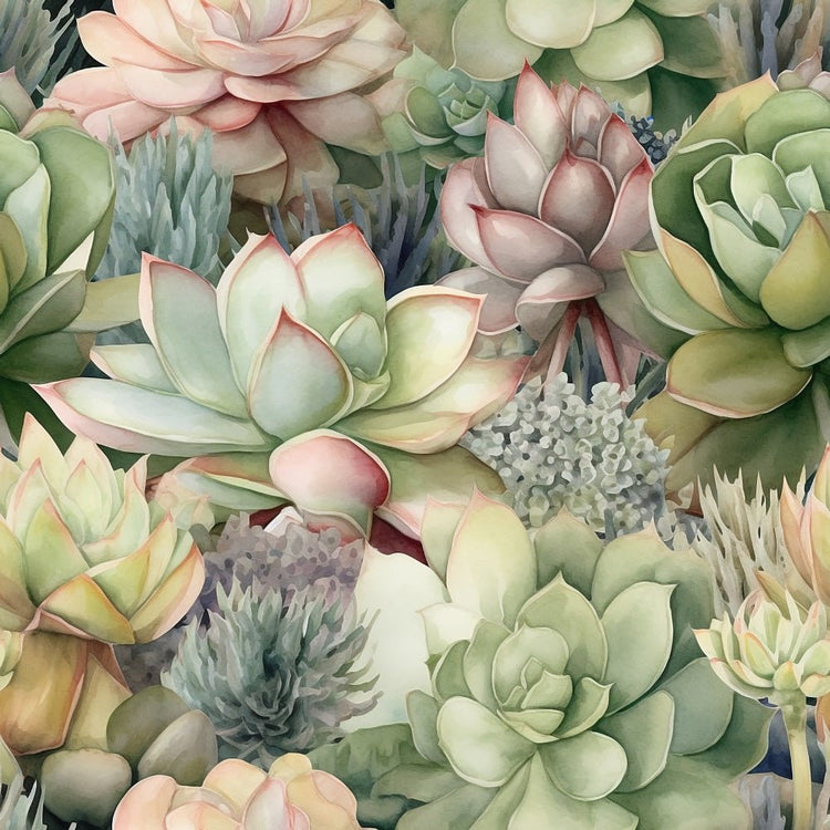 succulent fabric Succulents & Cacti Pattern #4 Fabric