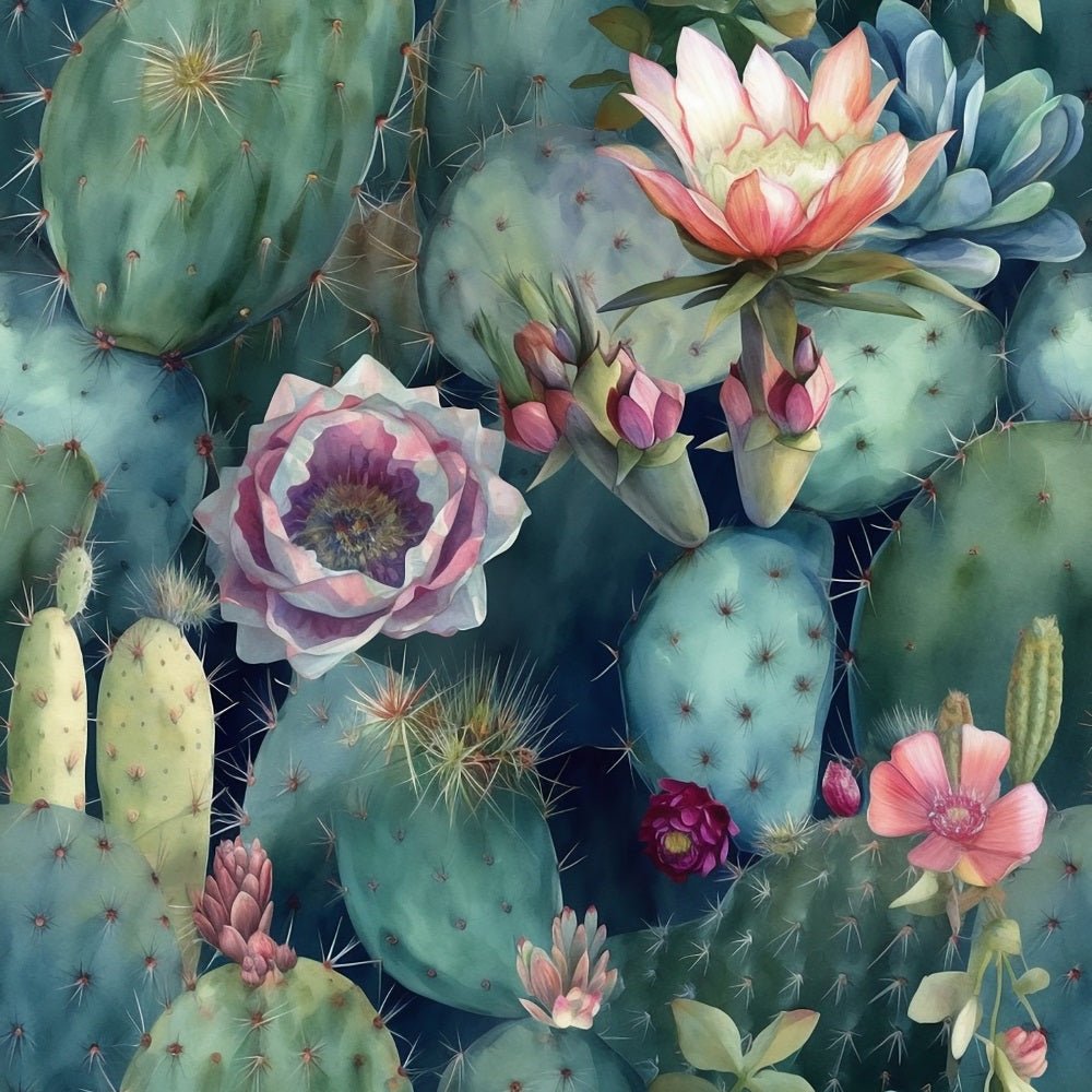 Simplicity Cactus Pattern Succulents & Cacti Pattern #5 Fabric