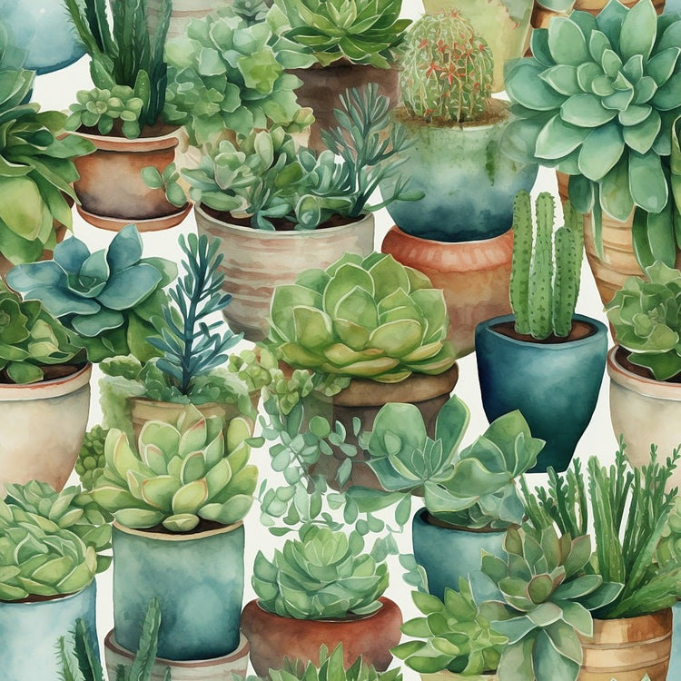succulent pattern fabric Succulents & Cacti Pattern #8 Fabric