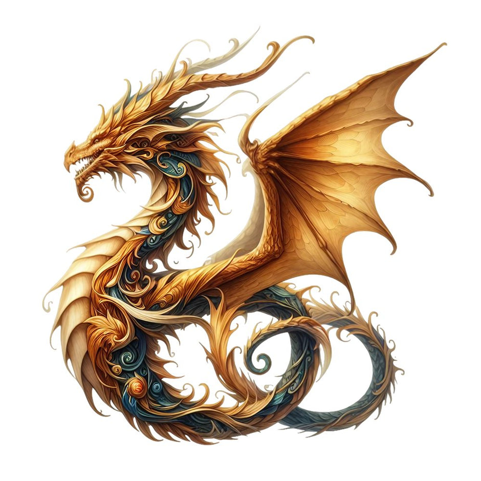 The Dragon Lair Dragon #30 Fabric Panel
