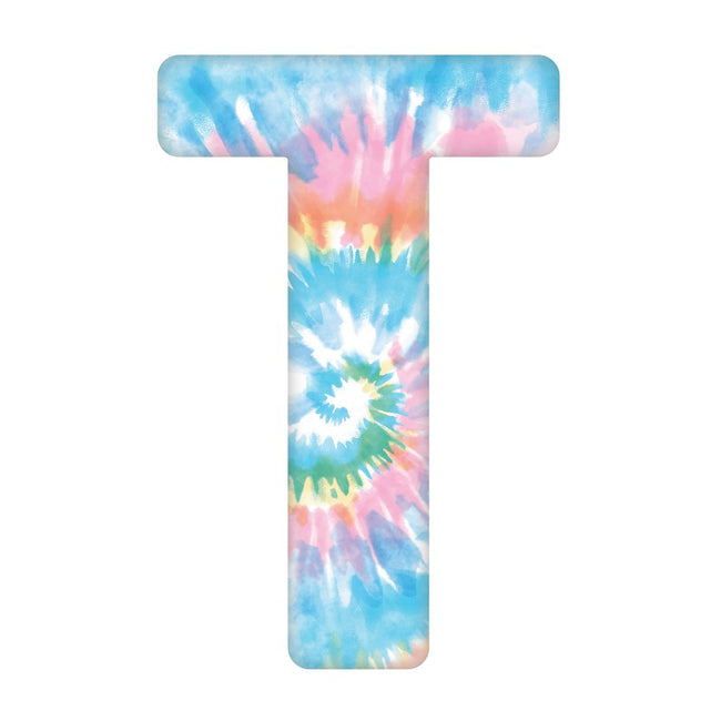 Tie-Dye Letter T Fabric Panel