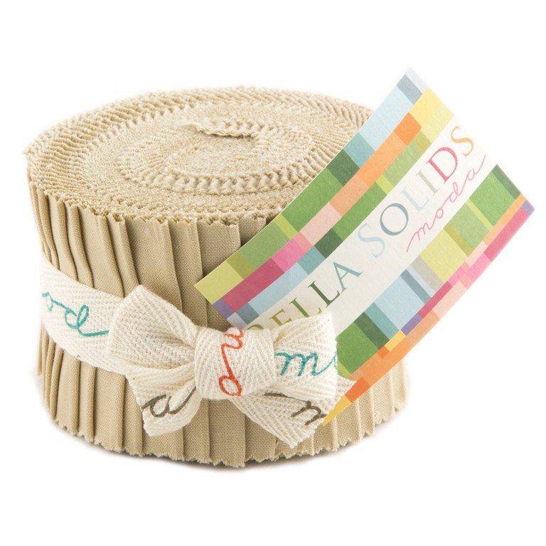 Tan, Moda Bella Solids Fabric, Junior Jelly Roll image # 35941