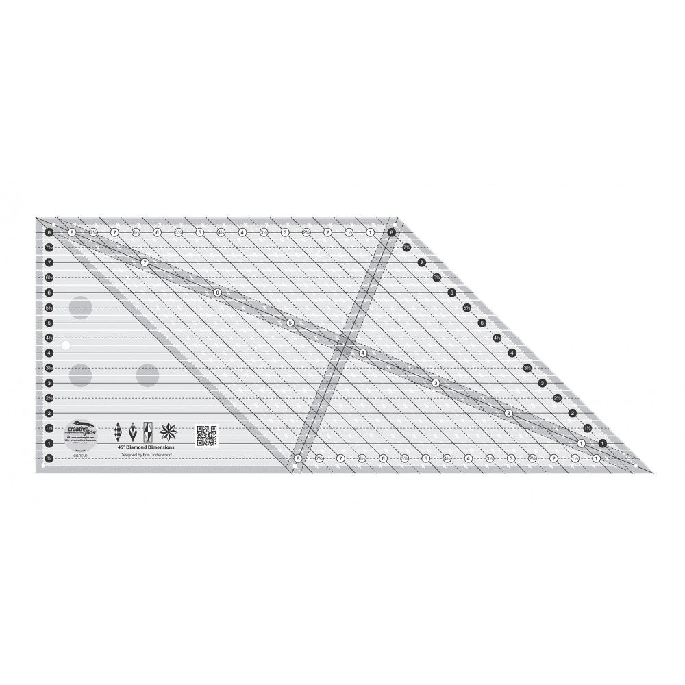 Diamond Back Ruler 45 Degree Diamond Dimensions Ruler, Creative Grids