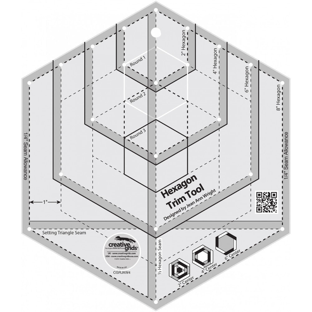 Hexagon Trim Tool with 21 Holes, Creative Grids image # 28952