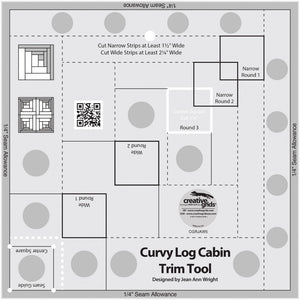 Curvy Log Cabin Trim Tool 8" Finished Blocks Creative Grids image # 28955