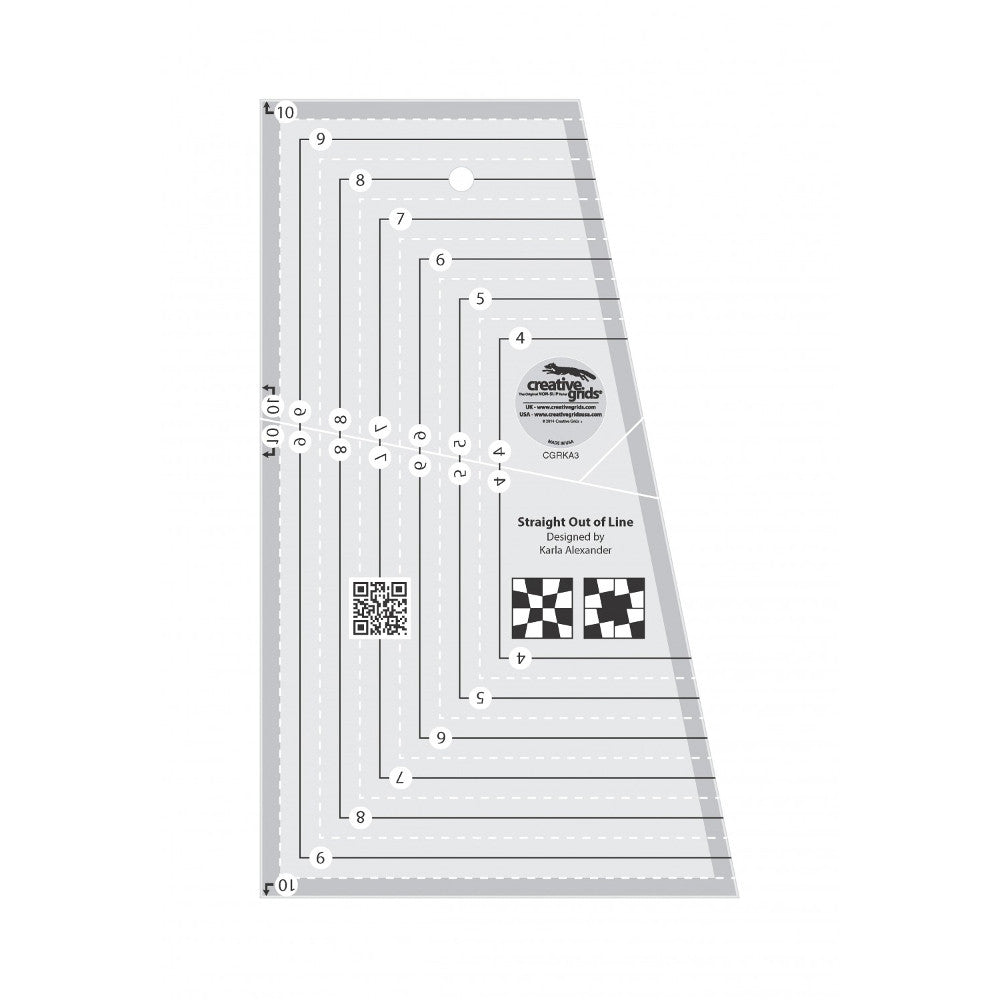 Straight Out Of Line 6in x 10in Ruler, Creative Grids image # 28969