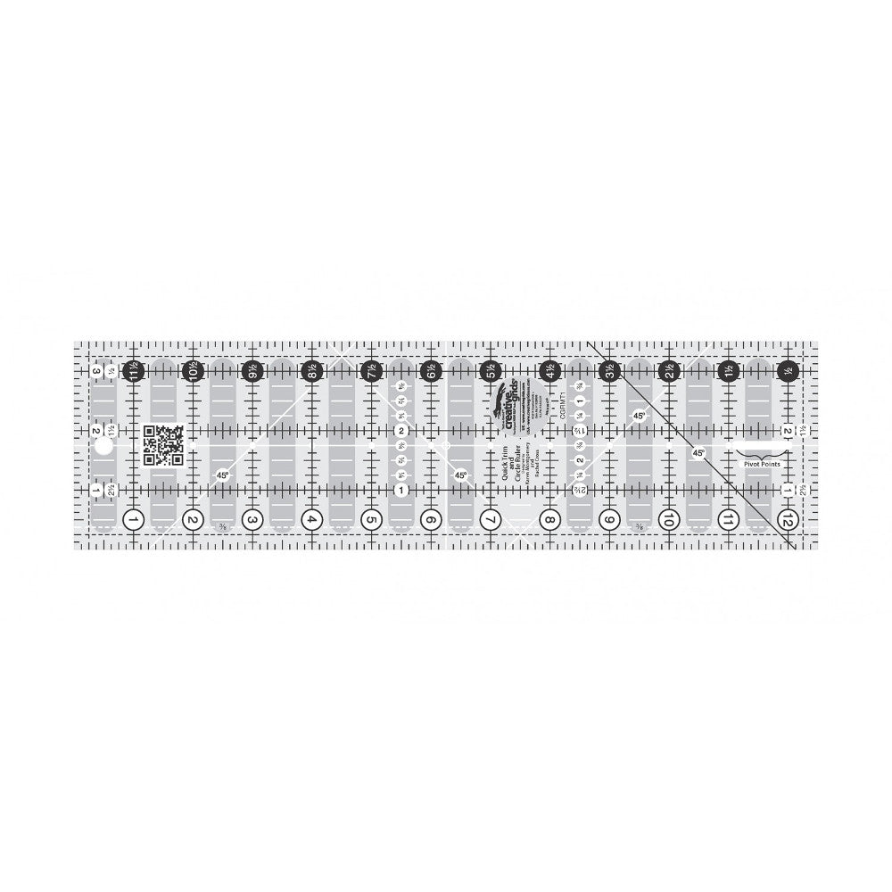 Quick Trim Ruler 3-1/2"X12-1/2" Rectangle, Creative Grids image # 28976
