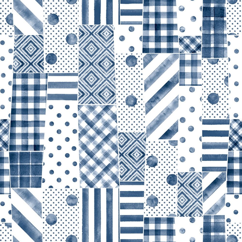 Trendy Patchwork Pattern #1 Fabric