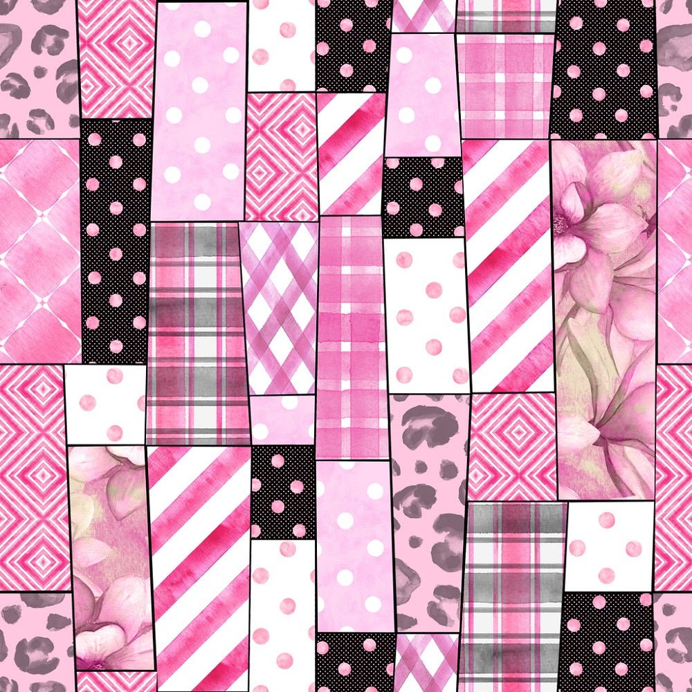 Patchwork Pattern Print Trendy Patchwork Pattern #3 Fabric