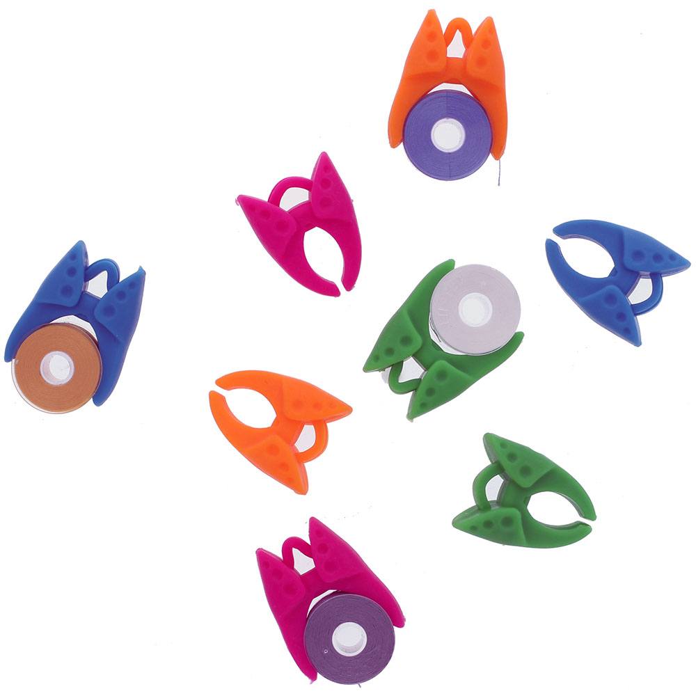 12pk Tulip Bobbin Clamps, Assorted Colors image # 57390