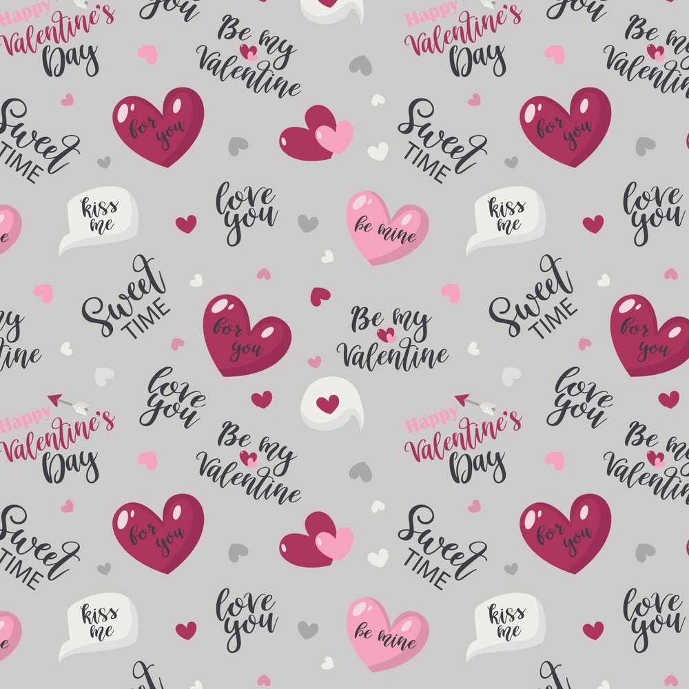 Valentine Messages Fabric