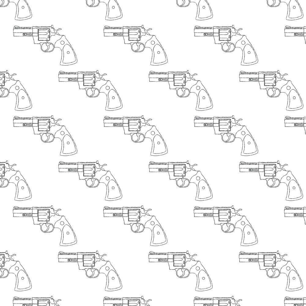 Revolver Patterning Vintage Revolver Fabric - Black