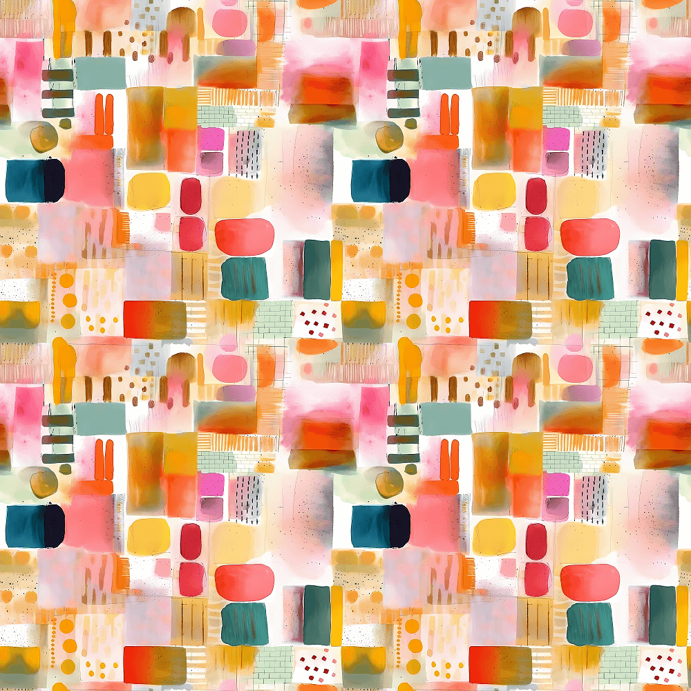 Watercolor Abstract Pattern #4 Fabric