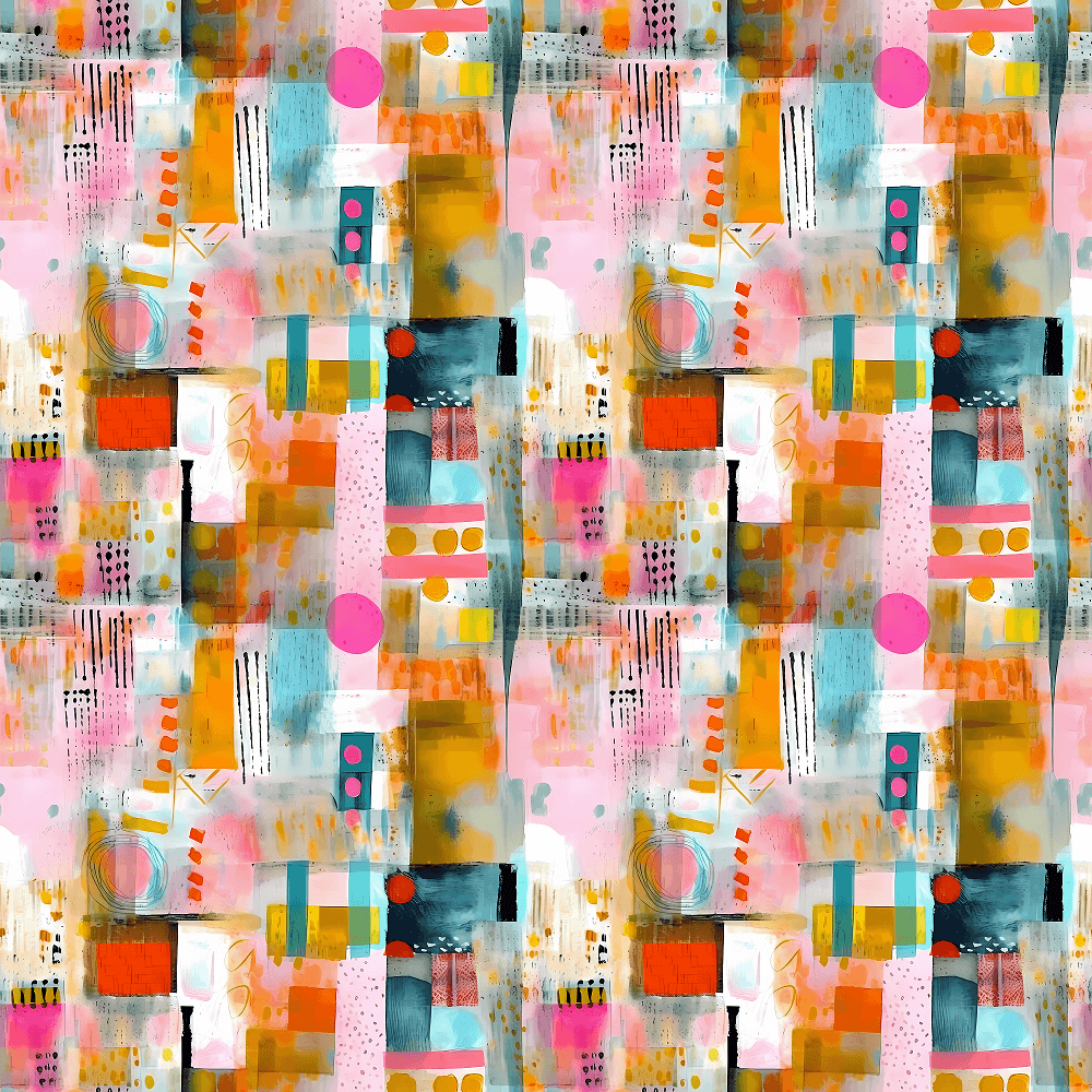 Watercolor Abstract Pattern #5 Fabric
