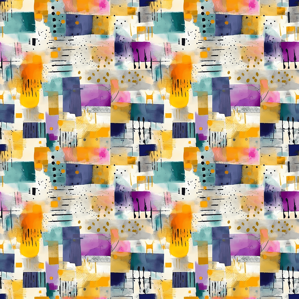 Watercolor Abstract Pattern #6 Fabric