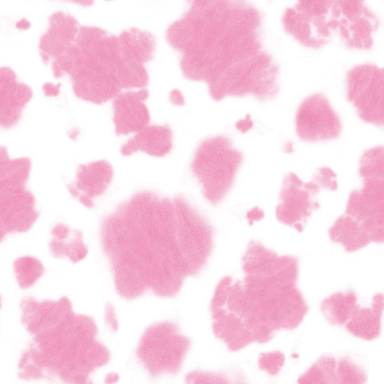 Watercolor Cow Print Fabric - Pink
