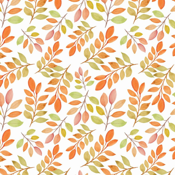 Watercolor Fall Branch Fabric