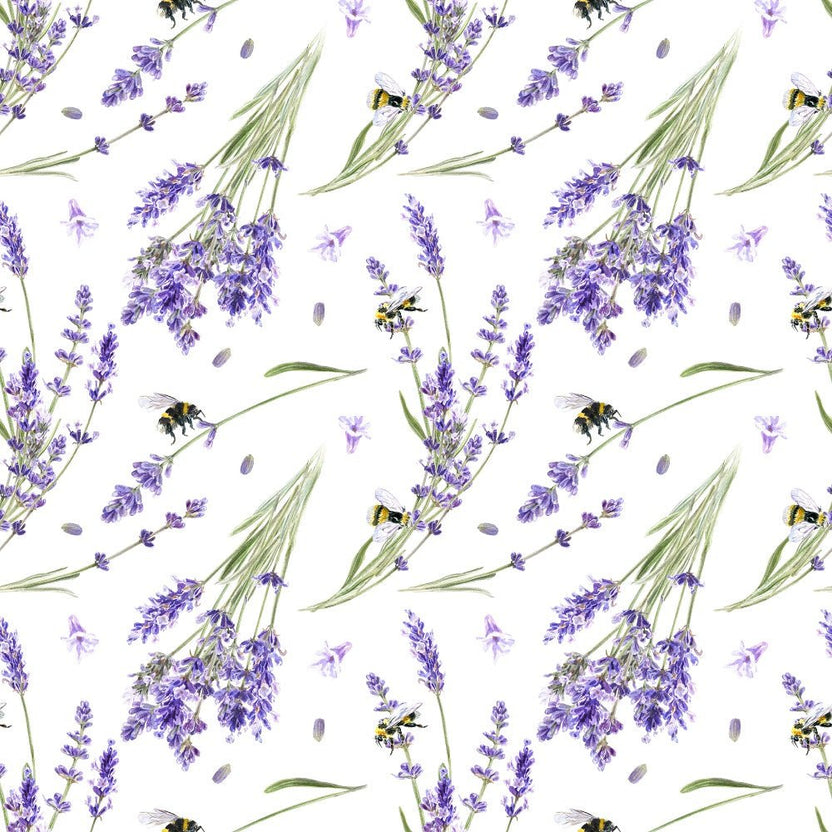 Watercolor Lavender Pattern #2 Fabric