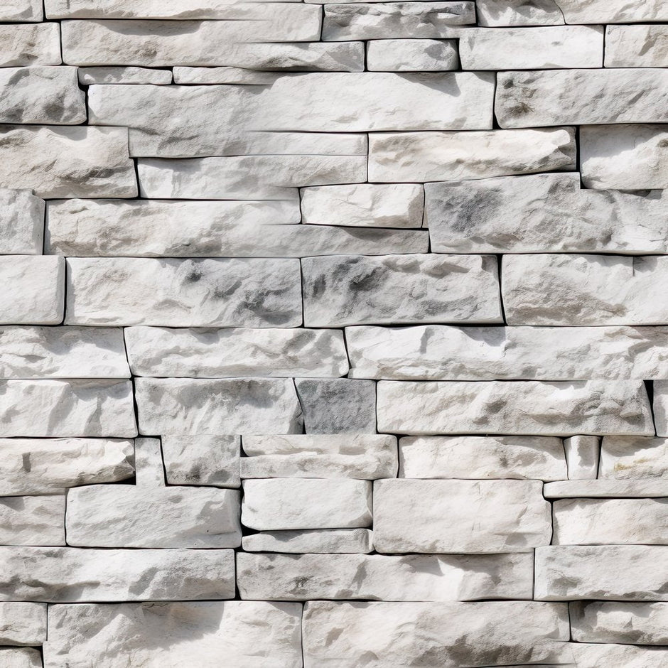 White Stone Texture Pattern #1 Fabric