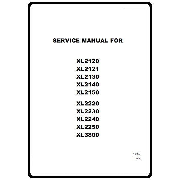 Service Manual, Brother XL2120 image # 22175